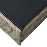 vidaXL Chaise Longue Beige 60x200x27 cm Rattan Poly