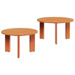 vidaXL Table basse 2 Pièces Marron cire 47 5 x 47 5 x 27 cm