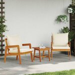 vidaXL Chaise de jardin avec coussin 2 Pièces Marron Bois d'acacia massif