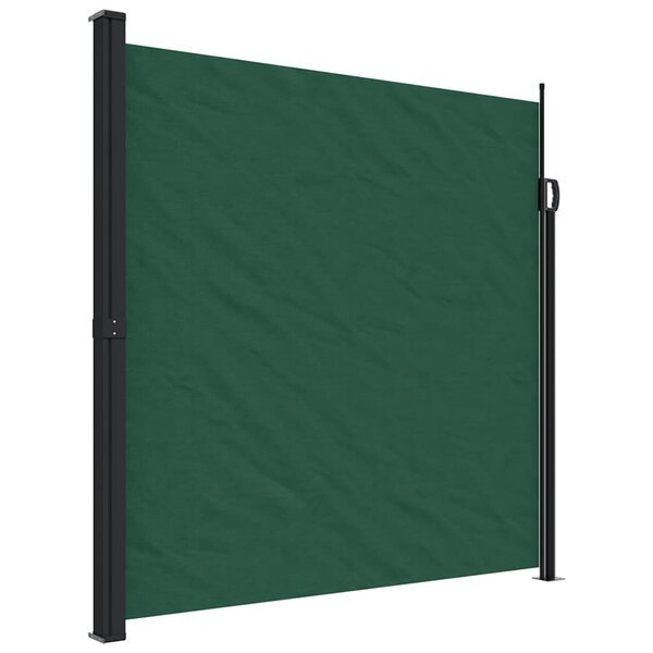 vidaXL Auvent latéral rétractable vert foncé 200x500 cm
