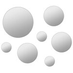 vidaXL Ensemble de miroir mural 7 Pièces Verre Rond