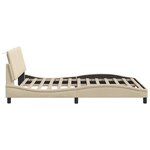 vidaXL Cadre de lit sans matelas Hanko crème 140x190 cm tissu