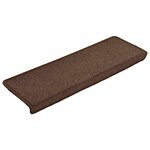 vidaXL Tapis d'escalier 30 pièces 65 x 21 x 4 cm Marron café Bord rectangulaire