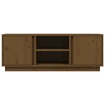 vidaXL Meuble TV Marron miel 110x35x40 5 cm Bois de pin massif