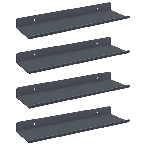 vidaXL Étagère flottante 4 pc Anthracite 30 x 9 x 2 5 cm Acier