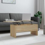 vidaXL Table basse chêne sonoma 102x50 5x46 5 cm bois d'ingénierie