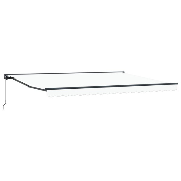 vidaXL Auvent rétractable manuel Blanc 4 5 × 3 5 m