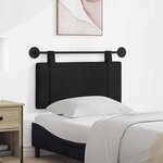 vidaXL Tête de lit suspendue Noir Tissu