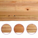 vidaXL Table à manger avec bord naturel 240x120x74cm bois massif chêne