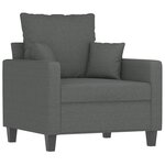 vidaXL Ensemble de canapés 4 Pièces coussins gris foncé tissu