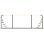 vidaXL Porte-bûches aspect bois 300x45x100 cm acier galvanisé