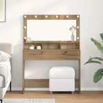 vidaXL Coiffeuse chêne artisanal 100 x 41 x 135 cm Bois d'ingénierie