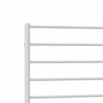 vidaXL Cadre de lit métal avec tête de lit blanc 80x200 cm
