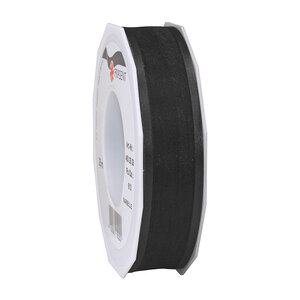 Organza marseille 25-m-rouleau 25 mm  noir