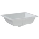 vidaXL Évier de salle de bain blanc rectangulaire céramique