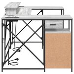 vidaXL Bureau Gris sonoma 182 x 101 x 87.5 cm Bois d'ingénierie