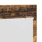 vidaXL Porte-manteau mural avec étagère avec stockage avec miroir Bois ancien 90 x 10 x 50 cm