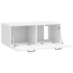 vidaXL Meuble TV mural Montage mural Blanc brillant 78 5 x 41 x 30 cm