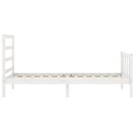 vidaXL Cadre de lit sans matelas blanc 90x200 cm bois de pin massif