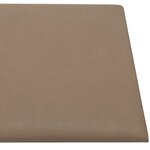 vidaXL Panneaux muraux 12 Pièces Cappuccino 30x30 cm Similicuir 1 08 m²
