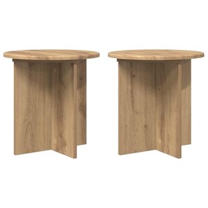 vidaXL Support de Plante 2 pièces Chêne artisanal 40 x 40 x 40 cm