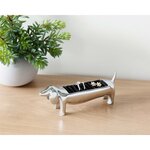 Porte bagues en zinc teckel