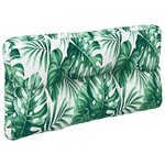 vidaXL Coussins de palette lot de 2 motif de feuilles tissu