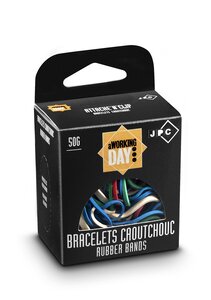 bracelets caoutchouc Elastique taille et couleur assortie Boite de 50g JPC