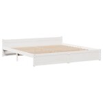 vidaXL Cadre de lit avec tête de lit sans matelas blanc 180x200 cm