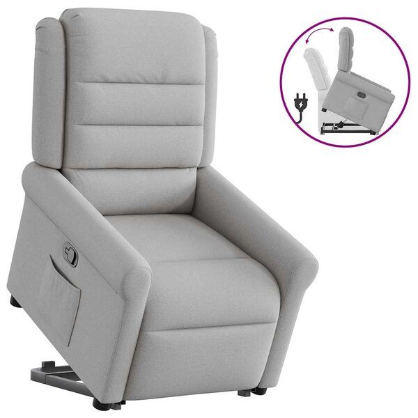 vidaXL Fauteuil inclinable gris nuage tissu