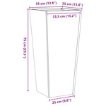 vidaXL Jardinières 2 Pièces blanc 35x35x75 cm acier