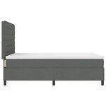 vidaXL Lit à ressorts avec matelas Gris foncé 140 x 200 cm tissu