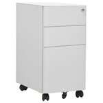 vidaXL Classeur mobile Gris clair 30x45x59 cm Acier