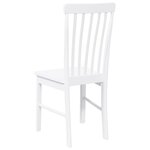 vidaXL Chaises à manger 2 Pièces blanc bois massif caoutchouc