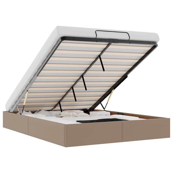 vidaXL Cadre de lit ottoman sans matelas cappuccino 140x200 cm