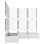 vidaXL Jardinière de Jardin avec Treillis 5 Pièces Blanche 120x120x125.5 cm