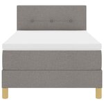 vidaXL Lit boxspring avec matelas avec matelas Taupe 80 x 200 cm tissu