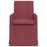 vidaXL Chaises de salle à manger 2 Pièces Bordeaux 57 x 67 x 95 cm tissu