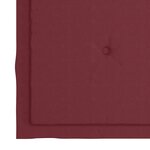 vidaXL Chaises Batavia lot de 2 et coussins bordeaux Bois teck massif