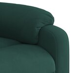 vidaXL Fauteuil inclinable Vert foncé Velours