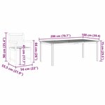 vidaXL Ensemble de salle à manger pour jardin 7 Pièces Marron