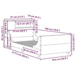 vidaXL Cadre de lit sans matelas cire marron 75x190 cm bois pin massif