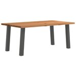 vidaXL Table à manger marron clair bois de chêne massif rectangulaire