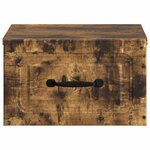vidaXL Cabinet de chevet mural Chêne fumé 34 5 x 33 x 20 cm