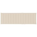vidaXL Chaise longue double et coussins crème Bois de pin imprégné