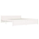 vidaXL Cadre de lit Blanc Bois massif 160x200 cm