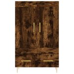 vidaXL Buffet haut chêne fumé 69 5x31x115 cm bois d'ingénierie