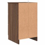 vidaXL Cabinet de chevet avec tiroir Chêne marron 38 x 38 x 66 cm