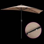vidaXL Parasol de jardin Taupe 294 x 150 x 224 cm tissu