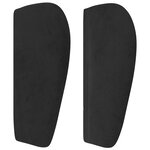 vidaXL Tête de lit avec oreilles Noir 163x23x78/88 cm Velours